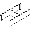 HON Verse QuickConnect Panel-to-Panel Connector, 180 Degrees, Light Gray Finish (BSXQC180GY)