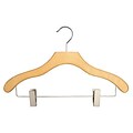 NAHANCO Wood Contemporary Coordinate Hanger, Natural, 100/Pack