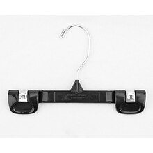 NAHANCO 8 Snap Grip Skirt/Slack Hanger, Chrome Hook, Black, 200/Pack (2686-8)