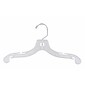 NAHANCO 12" Plastic Super Heavy Weight Dress Hanger, Clear, 100/Pack (412)