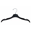 NAHANCO 17 Elegant Top Hanger, Black, 100/Pack