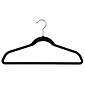 NAHANCO 17 3/8" Velvet Slimline Suit Hanger, Black, 100/Pack
