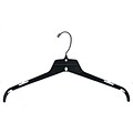 NAHANCO 16 Dress Hanger, Black Hook, Black, 200/Pack