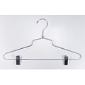 NAHANCO 16 Metal Suit Hanger, Chrome, 100/Pack