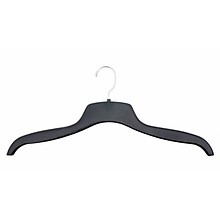 NAHANCO 18 1/2 Plastic Elegant Top/Sweater Hanger, Black, 100/Pack