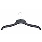 NAHANCO 18 1/2" Plastic Elegant Top/Sweater Hanger, Black, 100/Pack