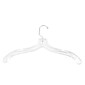 NAHANCO 17" Plastic Heavy Weight Dress Hanger, Chrome Hook, Clear, 100/Pack (500)