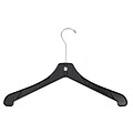 NAHANCO 17 Plastic Heavy Weight Coat Hanger, Long Hook, Black, 100/Pack (2700LH)