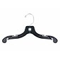 NAHANCO 12" Plastic Super Heavy Weight Dress Hanger, Black, 100/Pack (2412)