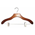 NAHANCO Wood Contemporary Coordinate Hanger, Cherry, 100/Pack