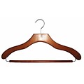 NAHANCO Wood Contemporary Suit Hanger, Cherry, 100/Pack