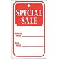 NAHANCO 1 3/4" x 2 7/8" Unstrung Special Sale Tag, Red/White, 1000/Box