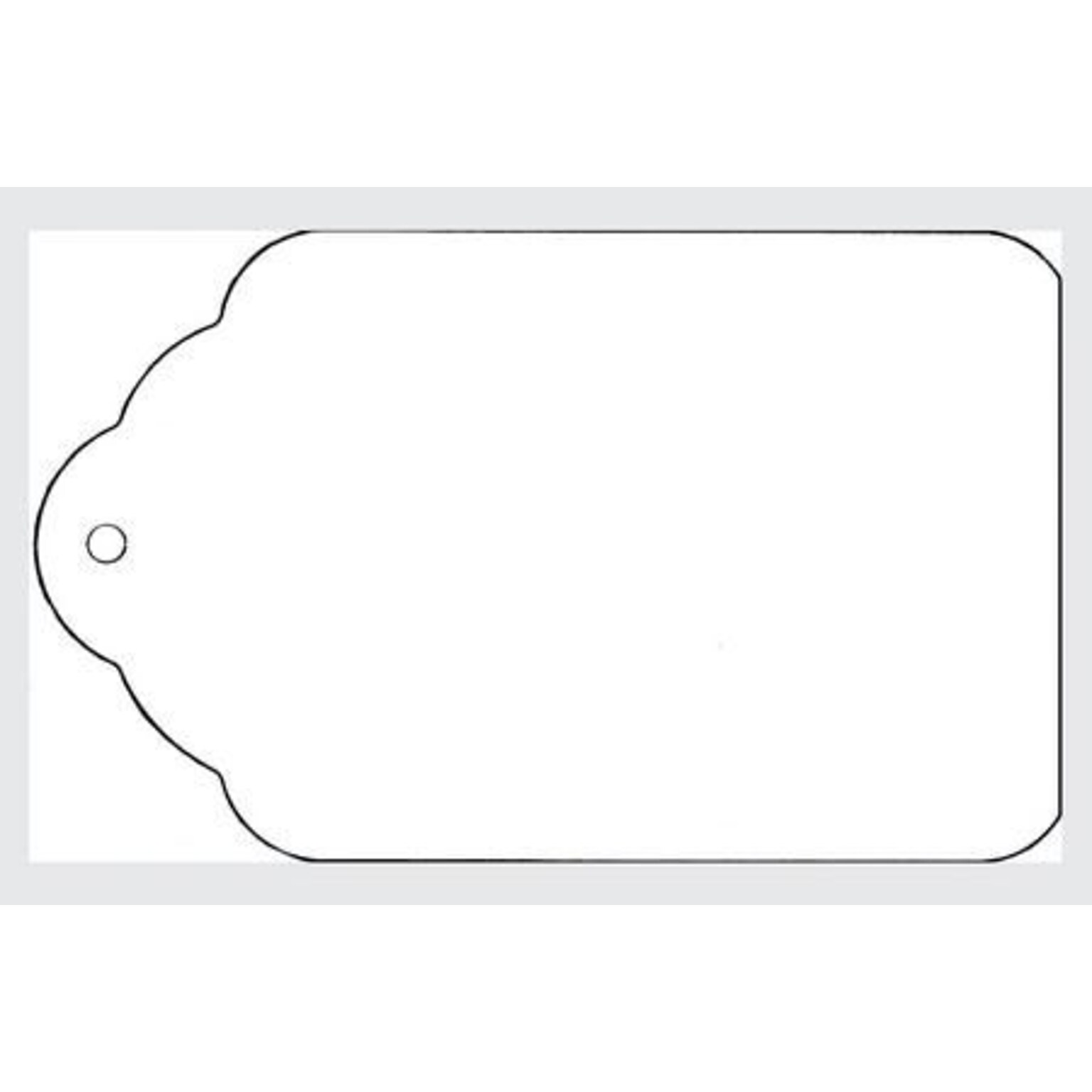 NAHANCO 1 3/4 x 2 11/16 Strung All Purpose Merchandise Tag, White, 1000/Pack