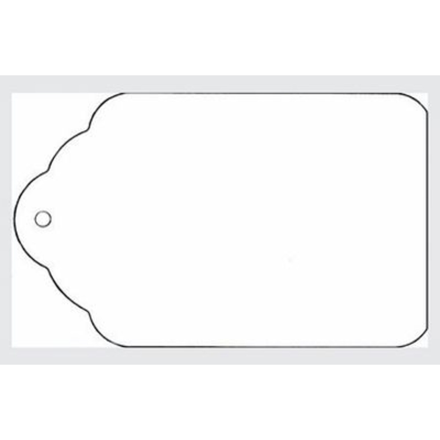NAHANCO 1 5/16 x 1 15/16 Strung All Purpose Merchandise Tag, White, 1000/Pack