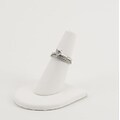 NAHANCO Leatherette Single Finger Ring Display, White