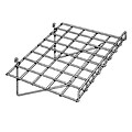 Econoco BLKS/93 15 x 24 Gridwall Straight Shelf with Front Lip, Black, Metal, 4/Pack