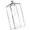 Econoco 2 Gauge Vinyl 24 x 36 Garment Protector Overlap Cover Open Bottom, Crystal Clear, 120/Pk