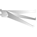 Econoco GC10 10 Adjustable Tap-In Style Shelf Bracket, Metal, Chrome, 25/Pack