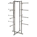 Econoco K35 61 Square Tubing Folding Lingerie Tower, Round Tubing Arms, Chrome