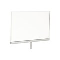 Econoco 7H x 11W Acrylic Sign Holder With 1 1/2 Welded Swedge Stem, Clear, 24/Pack