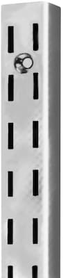 Econoco SS22/72 72 Surface Mount Double Slotted Standard, 1/2 Slots on 1 Centers, Satin Zinc, 10/Pack