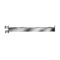 Econoco TV/17 16 Twist-On Rectangular Straight Arm Faceout, Chrome, Metal, 24/Pack
