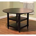 TMS Cottage 30 3/4 x 26 - 48 x 48 Wood/MDF Dining Table, Black