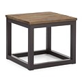 Zuo® 19.7 x 19.7 Fir Wood Civic Center Side Table, Distressed Natural