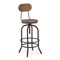 Zuo® Fir Wood Twin Peaks Bar Chair, Distressed Natural