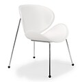 Zuo® Match Leatherette Lounge Chairs, White, 2/Pack