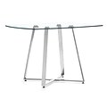 Zuo® Lemon Drop 42 x 42 Tempered Glass Dining Table, Clear