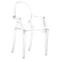 Zuo® Anime Polycarbonate Dining Chairs, Transparent, 4/Pack