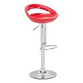 Zuo® ABS Plastic Tickle Barstool, Red