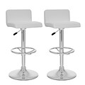 CorLiving™ Leatherette Low Back Adjustable Bar Stools 2/Set