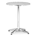 Zuo® 31(H) x 23 1/2(W) x 23 1/2(D) Aluminum Wrapped MDF Christabel Folding Table, Aluminum