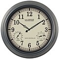 La Crosse Technology WT-3181P Metal Analog Wall Clock, Gray