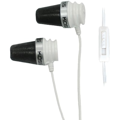 Koss® Pathfinder Noise-Isolating Earbuds, Black/White