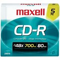 Maxell MXLCDR805 700 MB CD-R, 5/Pack