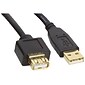 Tripp Lite 6' USB 2.0 Type A Male to Type A Female Extension Cable, Black