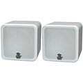 Pyle® PCB4 Mini Cube Bookshelf Speaker, White