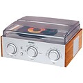 Jensen® JTA-220 Stereo 3 Speed Turntable With AM/FM Receiver and 2 Built In Speakers