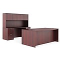 Offices to Go Superior Laminate Bundle 9, American Mahogany Laminate, 71W x 113L x 65.5H/29.5H