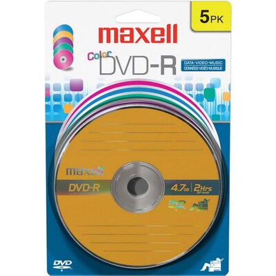 Maxell 4.7GB 16X DVD-R; Blister; 5/Pack