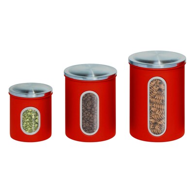 Honey Can Do® Metal Nested Canister Set, Red