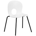 Flash Furniture HERCULES 10/Pack Plastic Stack Chairs W/Black Coated Frame