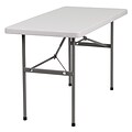 Flash Furniture 24 x 48 Granite Plastic Folding Tables; White, 15/Pack