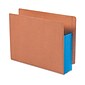 Smead 30% Recycled Reinforced File Pocket, 3 1/2" Expansion, Letter Size, Blue, 10/Box (ETT1525EBE)