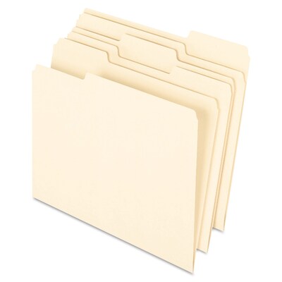 Pendaflex Earthwise File Folder, 3 Tab, Letter Size, Manila, 100/Box (PFX 74520)