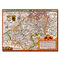 Trademark Fine Art Johannes Bussemacher Map of Flanders Canvas Art 14x19 Inches