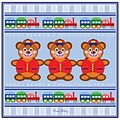 Trademark Fine Art Teddy Bears & ChooChoo Trains by Grace Riley-Canvas Art 24x24 Inches